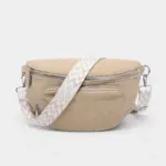 Bolsa de cintura com alça de veludo