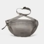Bolsa de cintura feminina em couro vintage chique