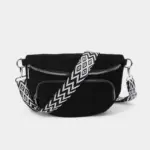 Bolsa de cintura com alça de veludo