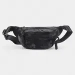 Bolsa de cintura em veludo liso