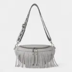 Bolsa de cintura com franjas