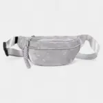 Bolsa de cintura em veludo liso