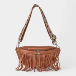 Bolsa de cintura com franjas