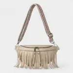 Bolsa de cintura com franjas