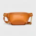 Bolsa de cintura com alça de ombro para mulher em couro