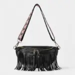 Bolsa de cintura com franjas