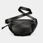 Bolsa de cintura feminina em couro vintage chique