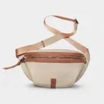 Bolsa de cintura feminina em couro vintage chique
